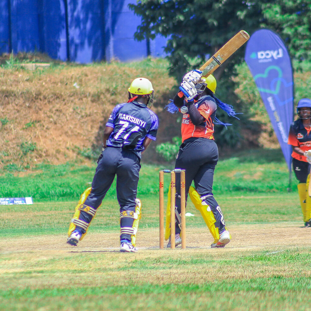 Itanda's stand in captain for the day Jimia Mohammad playing a pull shot